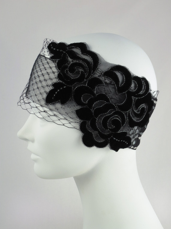 Speakeasy Black and Silver Veil Bandeaux Headband Accessories